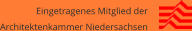 Eingetragenes Mitglied der  Architektenkammer Niedersachsen